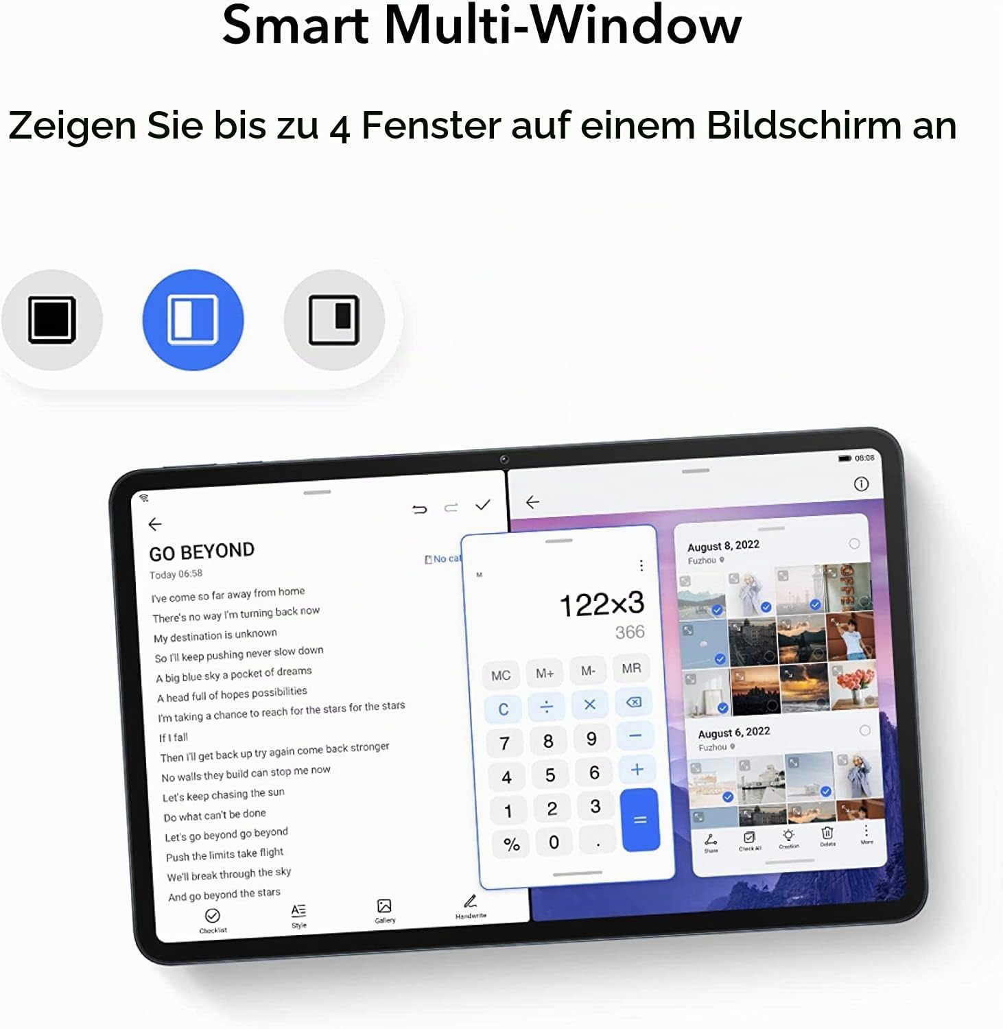 HONOR Pad 8 6GB 128GB Tablet PC 12 Zoll 2K Full View 8 Lautsprecher 7250mAh 22,5W Fast Charge Mini PC Snapdragon 680 Android mit Google Tablet WiFi Service Blau