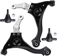 Vista 283 de Detroit Axle - 4 brazos de control de extremo delantero para Nissan Frontier Xterra 2000-2004 Brazos de control inferior y superior con rótulas