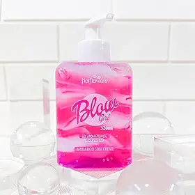 HotFlowers Gel Aromatizante Beijável para Região Pélvica e Virilha Morango com Creme 320ml