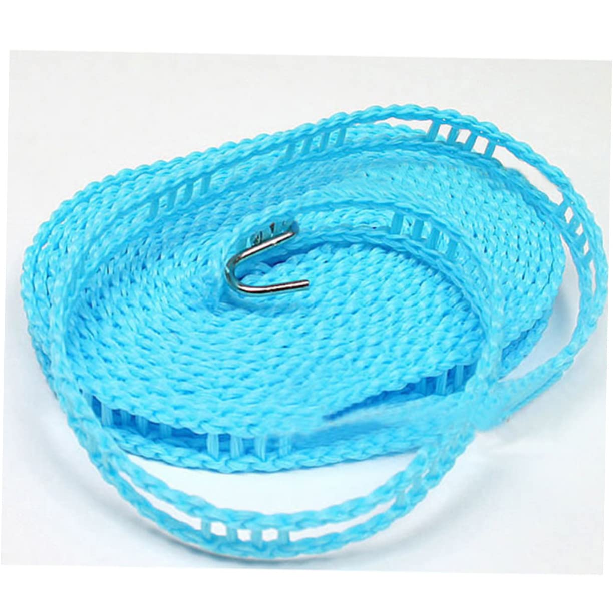 OUNONA Adjustable Windproof Nylon Clothes Drying Rope Slide Clothesline for Outdoor Indoor Use for Camping Travel Laundry and Home Random Color Random Color