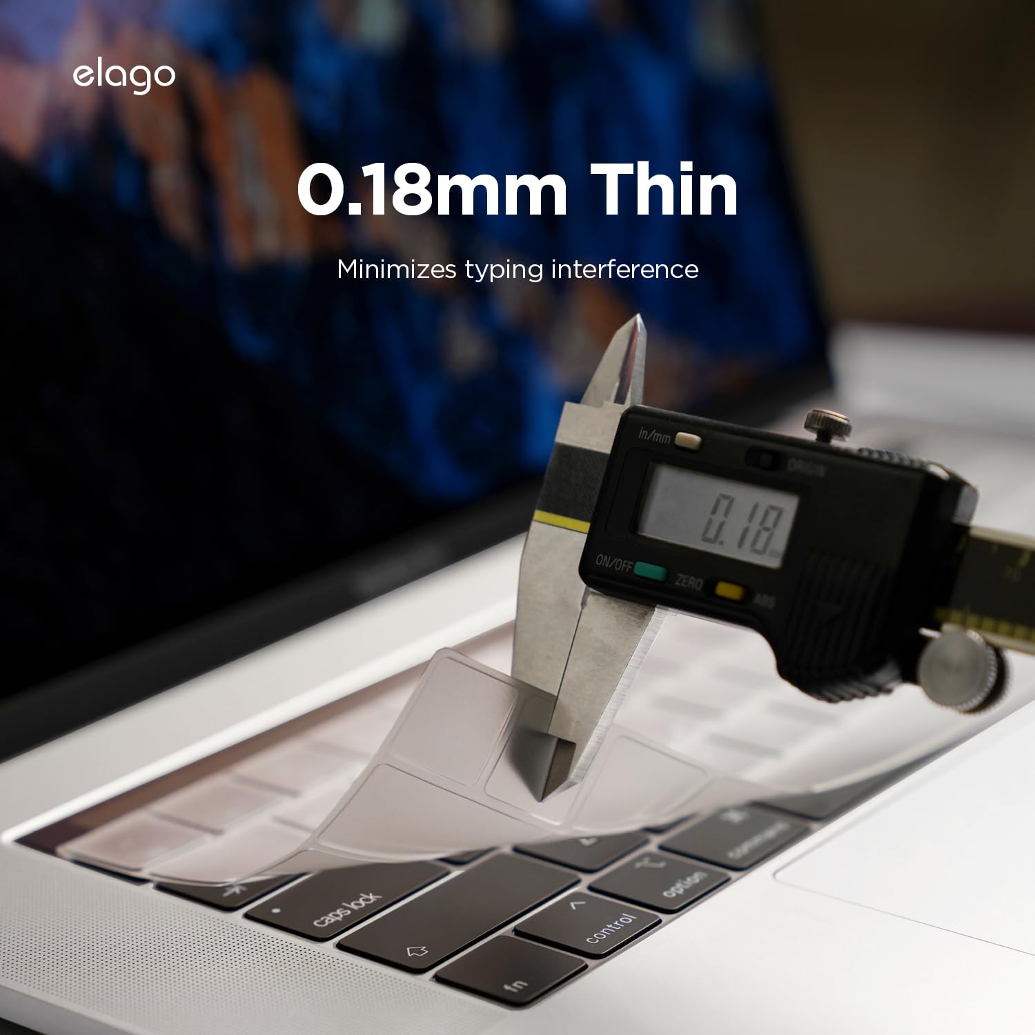 elago Funda de Teclado de TPU Ultrafina Premium Compatible con MacBook Pro (M5/M3/M2/M1) 14"&16", MacBook Air (M5/M2) 13"&15", MacBook Neo (A18 Pro) 13” con Touch ID (Diseño UK/EU)