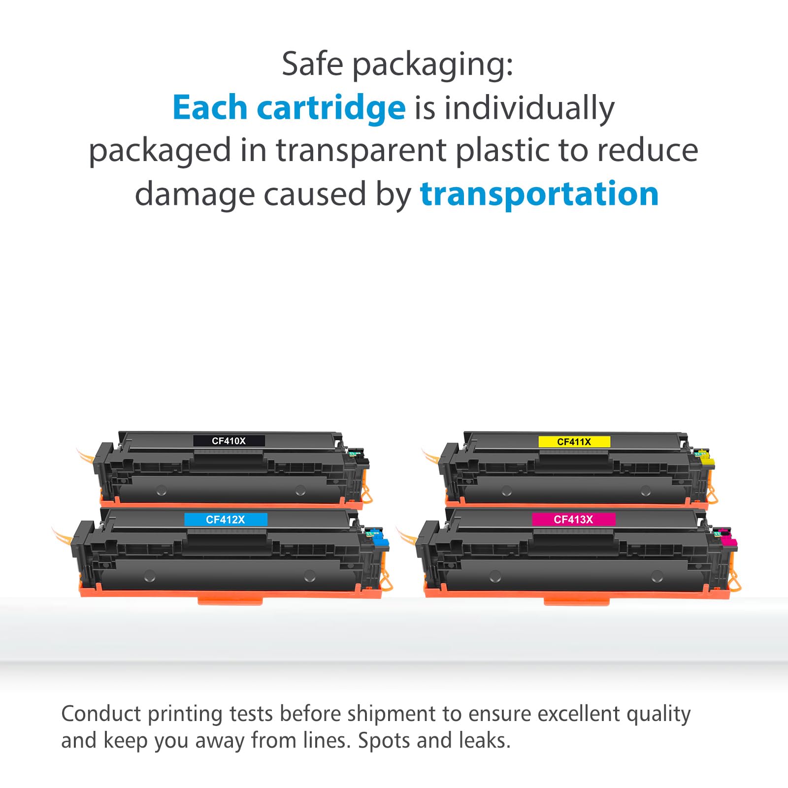 410X Toner Cartridges 4 Pack High Yield Compatible For HP 410X CF410X CF411X CF412X CF413X HP Color Pro M452dw M452nw MFP M477fdw M477fnw M452dn M377dw M477fdn Toner