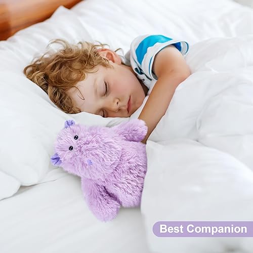 Miniatura 5 de Peluches de hipopótamo calentables, almohadillas térmicas para microondas para calambres, alivio del dolor y el estrés, felpa hipopótamo calentable