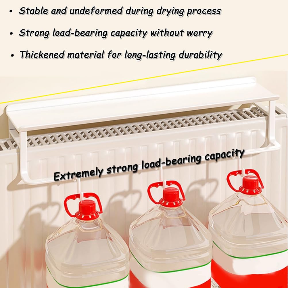 Ripiano per radiatore facile da montare, bianco sopra la mensola del radiatore, senza fori, ripiani galleggianti per radiatori con spazio di archiviazione versatile, adatto per decorazione e