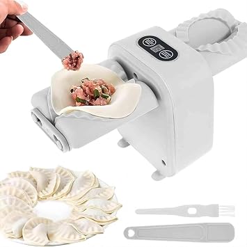 Dumpling Maker, Automatic Electric Dumpling Maker Machine, Simple Dumpling Maker Machine for Kitchen, Adjustable and Easy to Operate Quick Dumpling Mold Grey