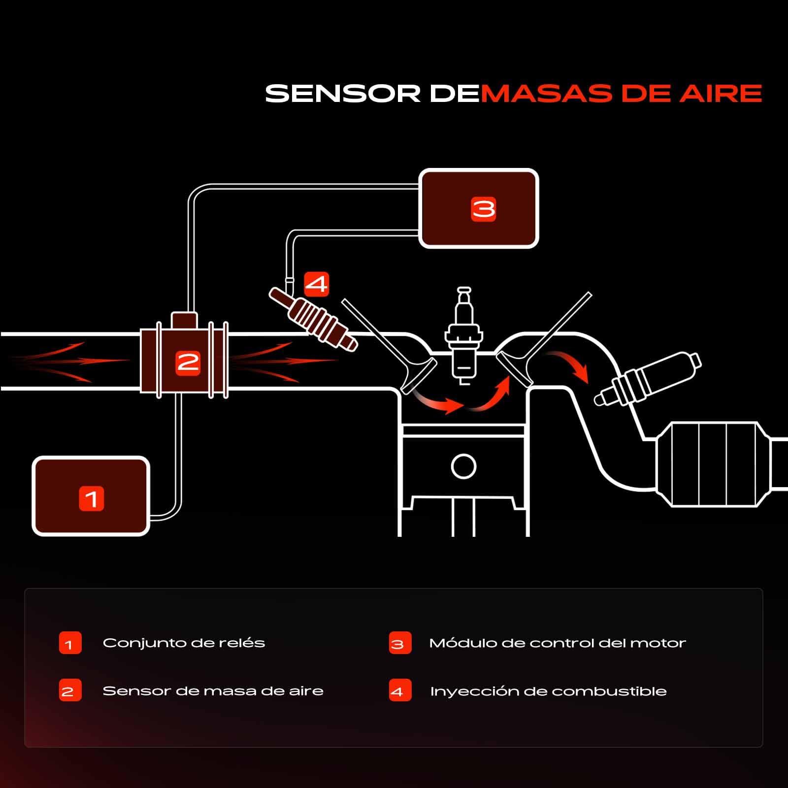 Frankberg Medidor de masa de aire A2730940548 | Compatible con: Autobús Vito W639, Viano W639, Coupé Clase C CL203, Sprinter 35-T Caja B906, SLK R171