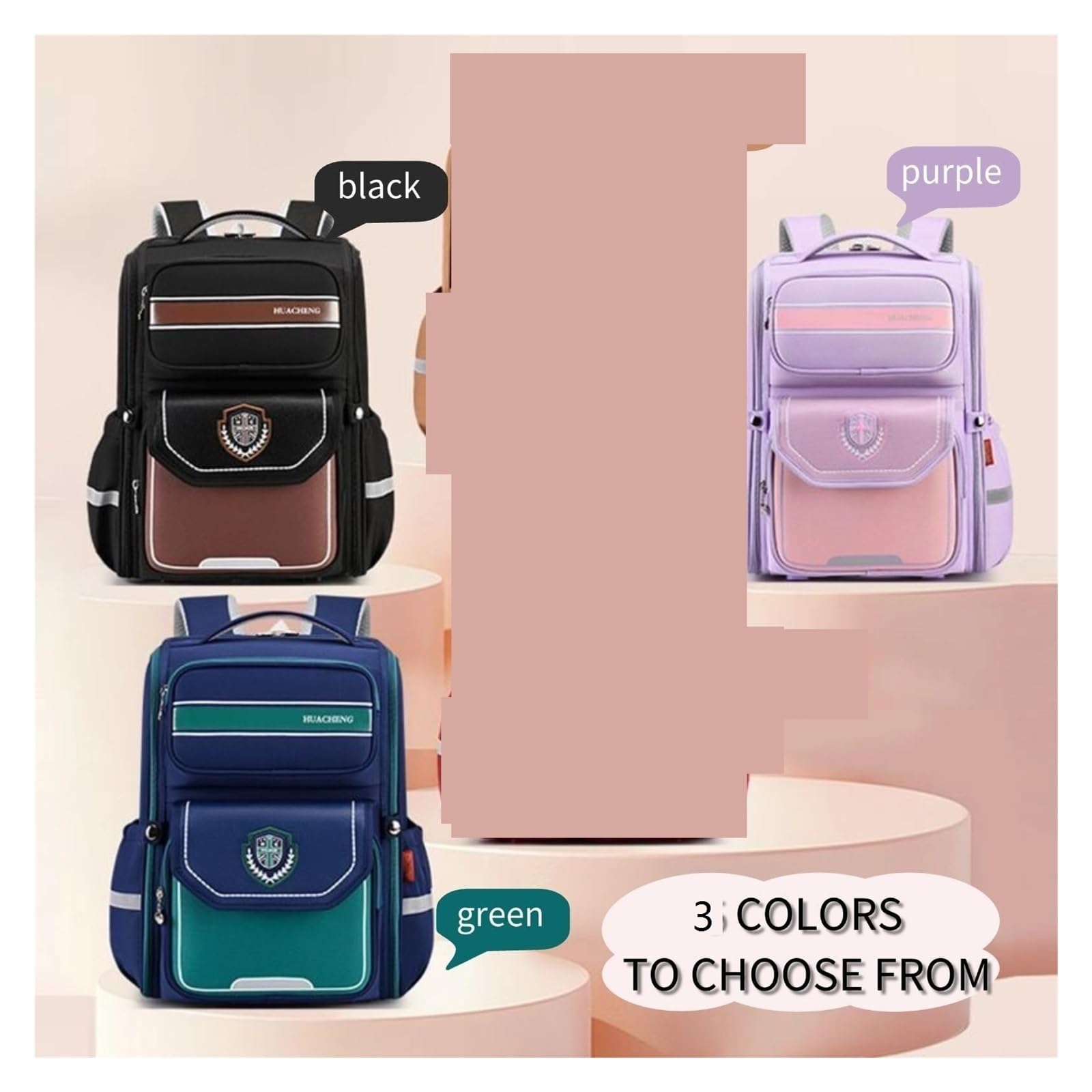 Mochila estética y duradera con detalles preppy y completa mochila