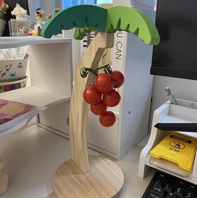 Cute Single Hook Banana Hanger Holder - Funny Animal/Cartoon Design Solid Wood Fruit Stand for Kitchen Counter, Prevents Bruising & Keeps Fresh, Adorable Home Decor Gift