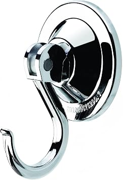 Suction Cup Hooks & Wreath Hangers for Glass Door or Window | Holds 20bs, No Drill Waterproof Utility Hangers for Shower, Towel, Coat, 4-Pack, Silver Chrome