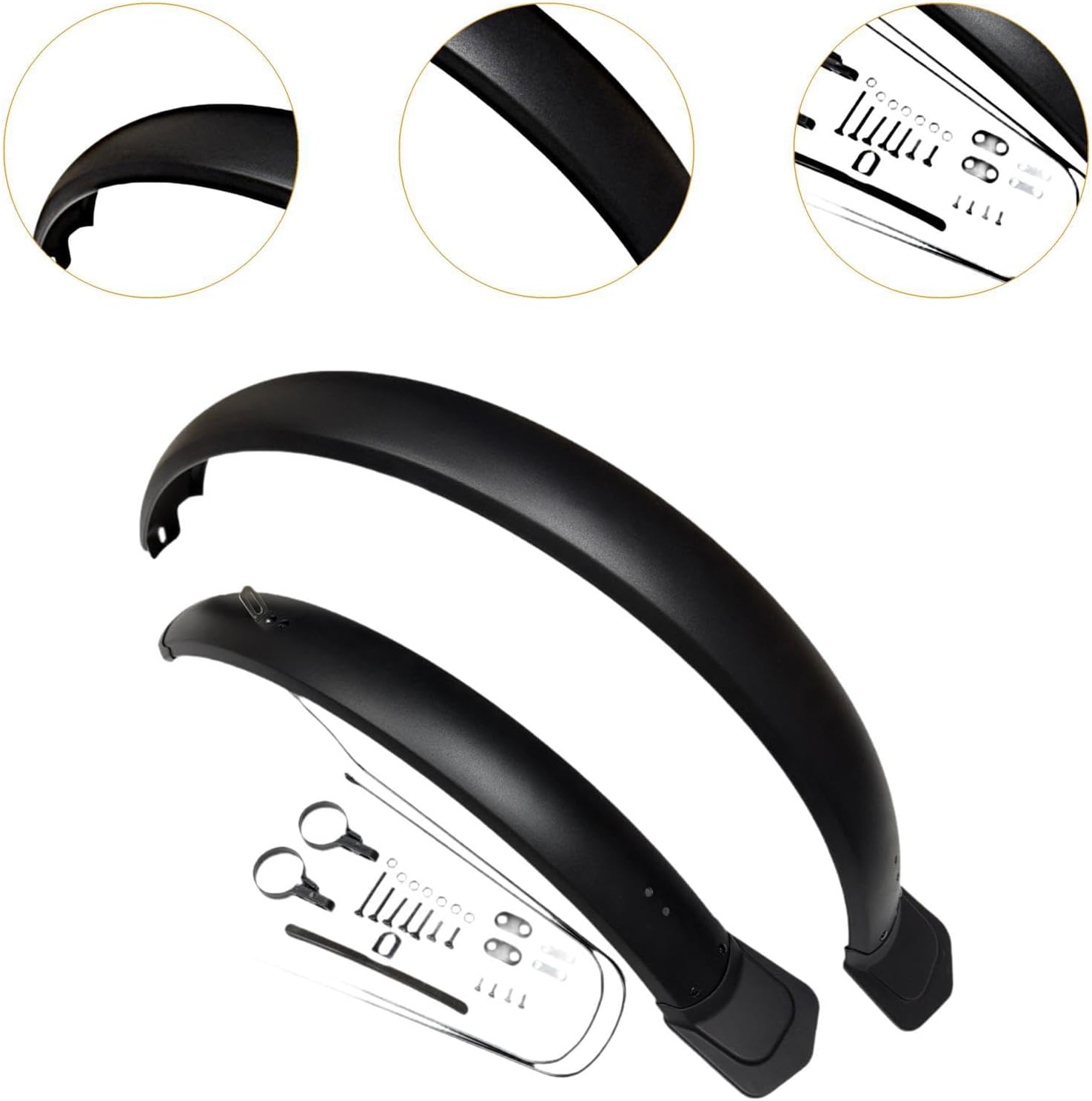 Bike Mudguard Bike Fenders 26 Inch Easy Installation Bicycle Mud Guard Front & Rear Repair Fittings Mountain Road Bike Parts