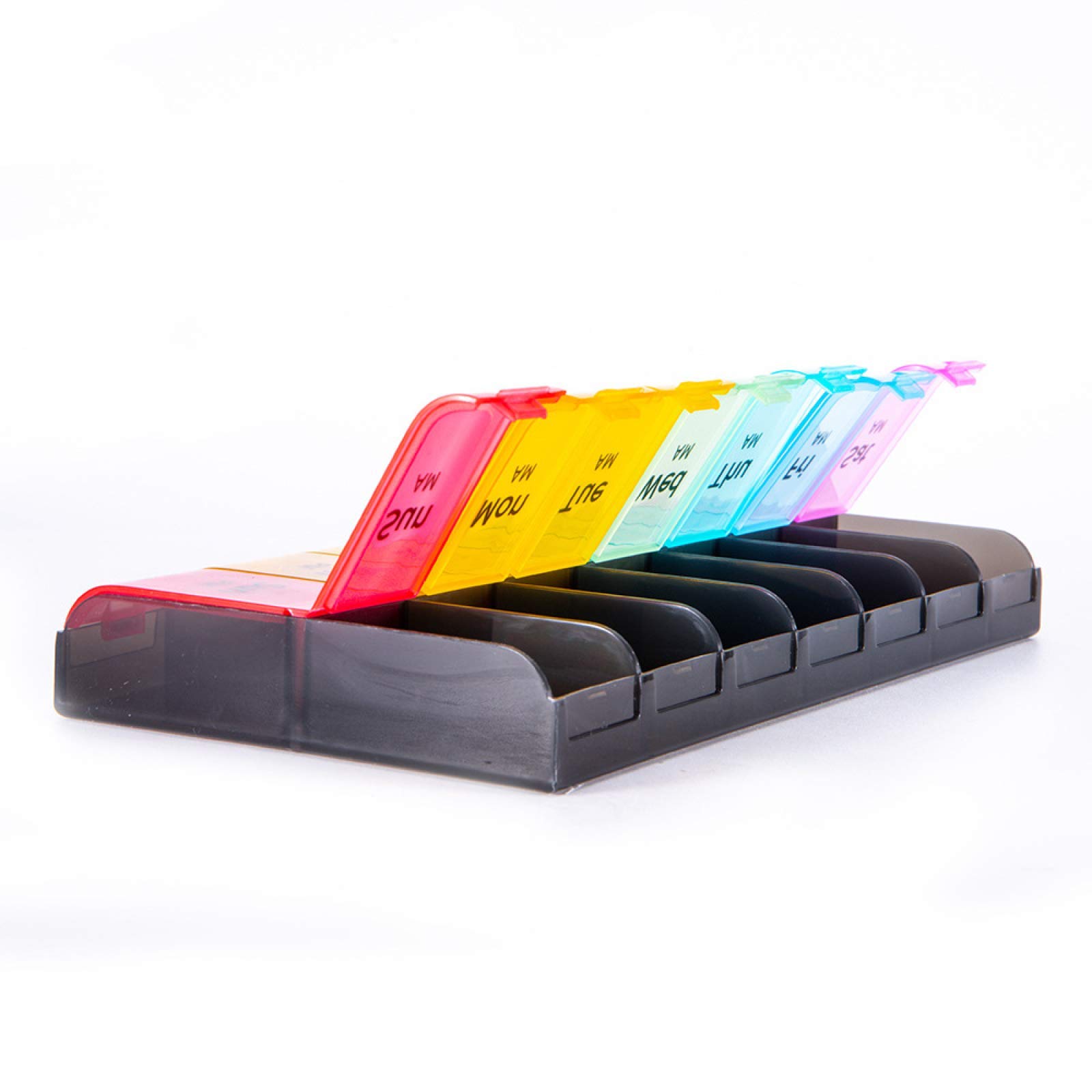 Pastillero Organizador 7 Días Semanal 2 Veces Al Día Dispensador De Pastillas Estuche De Almacenamiento Organizador Semanal De Pastillas Para Medicamentos, Suplementos, Vitaminas Y Aceite D