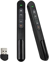 USB Wireless Presentations Pointer 100M, Slide Pin with USB Receiver, Bluetooth Controller for PowerPoint, Wireless Presenter for Mac Windows Linux Android More
