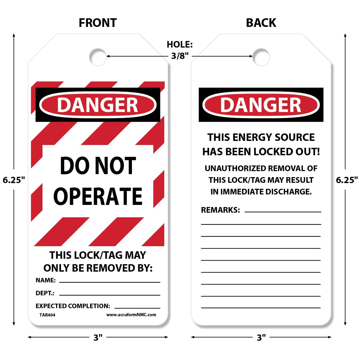 Lockout Tags by-The-Roll - Danger Do Not Operate -2 Lockout Tags by-The-Roll - Danger Do Not Operate -2