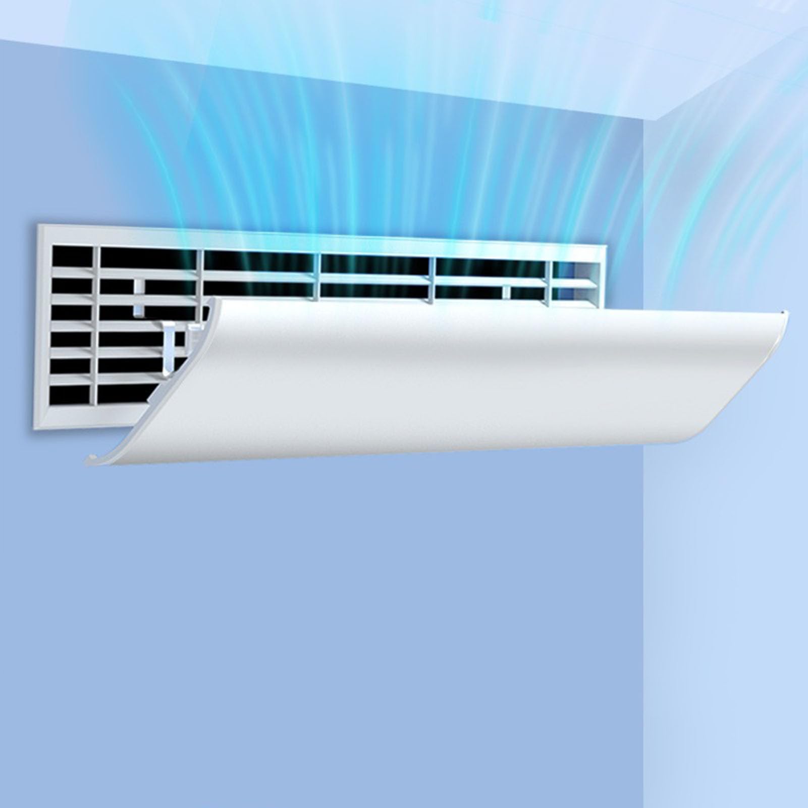 ERSINIAN Air Conditioner Deflector, Adjustable Wind Baffle for Home and Office, Redirects Air Flow to Prevent Direct Blowing, Ideal for Comfort and Safety