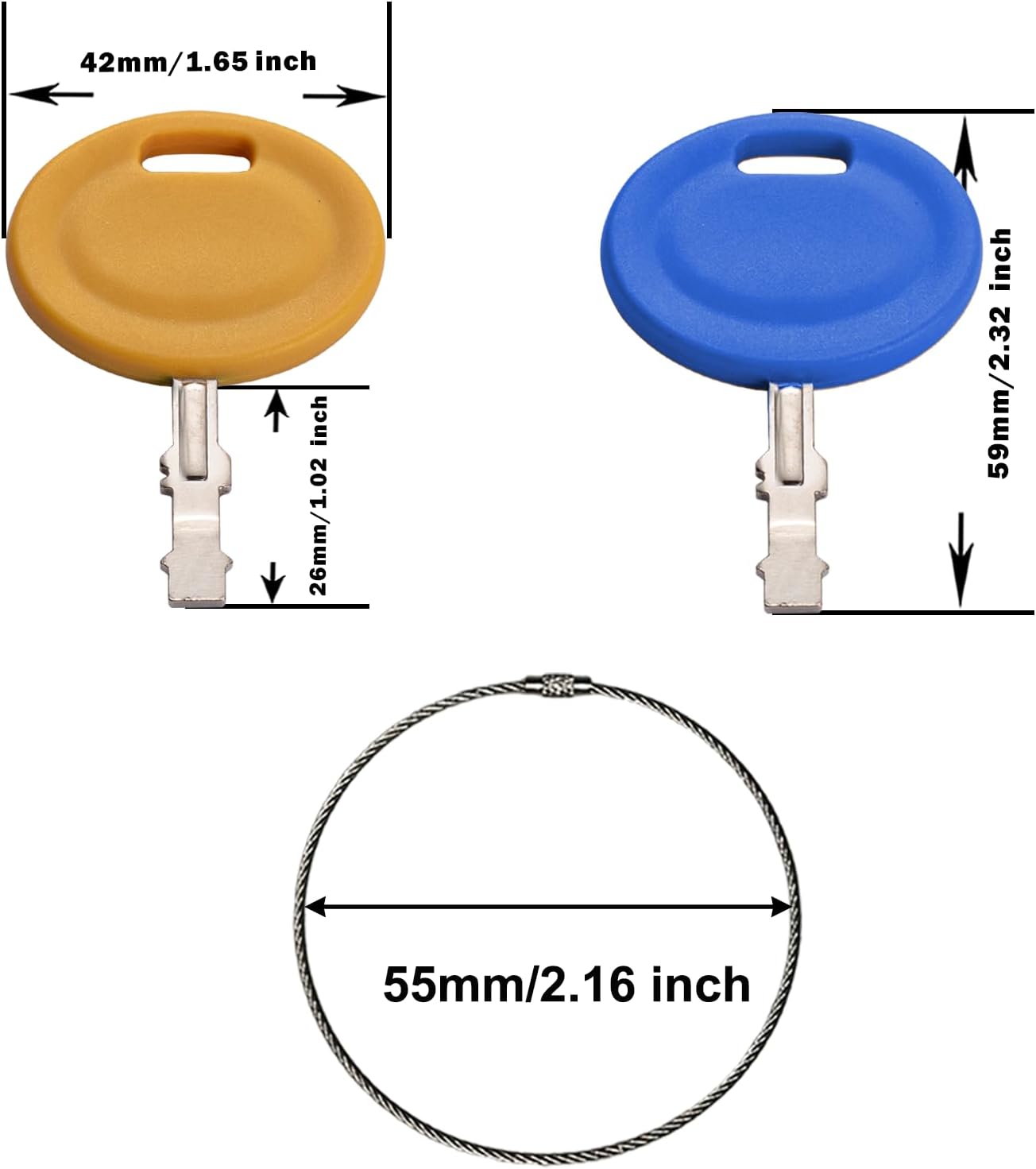 WAHLIN PARTS 6PCS Ignition Keys Replacement for Cub Cadet Troy Bilt Mower Craftsman MTD AYP