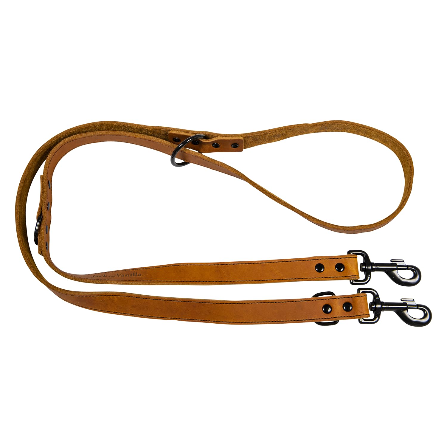 Laisse de dressage pour chien qui tire : solution Jack and Vanilla Cognac 2m de long