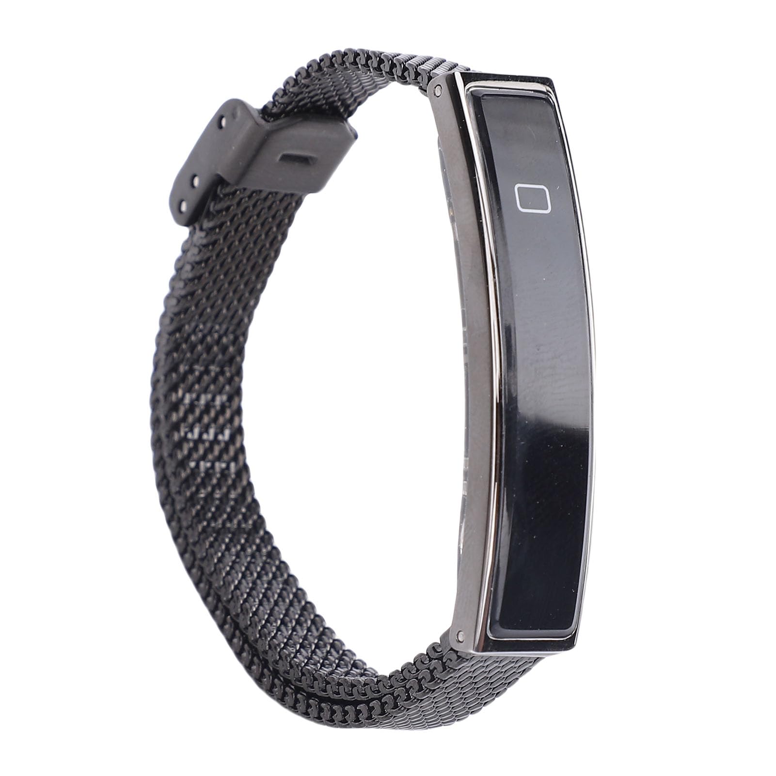 Jenivaint Smart Bracelet, Stylish Steel Smart Band with Incoming Call Reminder and Step Counter, Fitness Tracker for Men Women (Black) (Black) () ()