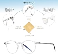 Vista 6 de Exquisito vidrio de lectura progresivo ultraligero multifoco para mujer, con bloqueo de luz azul, lectores multifocales