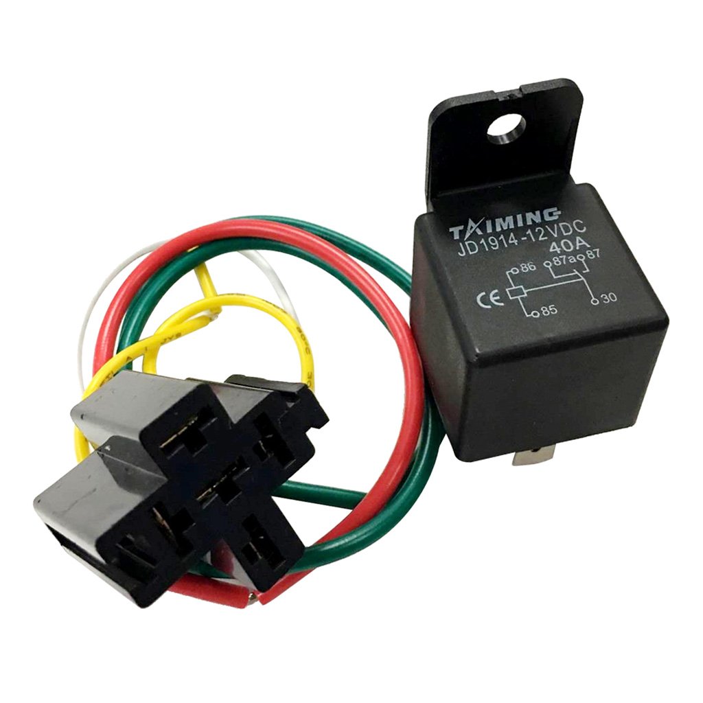 40A/DC12V SPDT 5-Pin 5 Wire Automotive Car Relay Wires Harness Socket-image-16