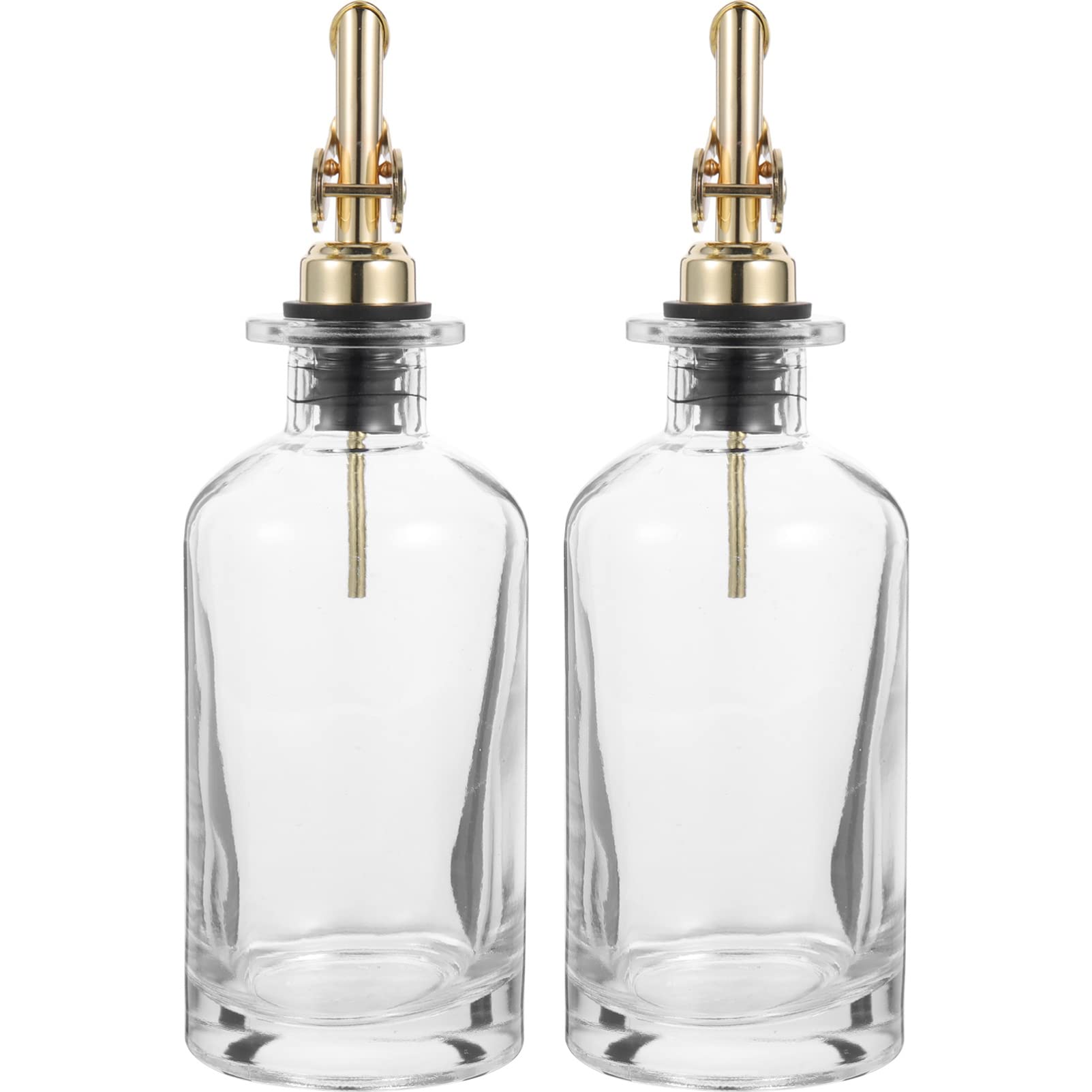 2piezas Olla De Control De Aceite Apertura y Cierre Automático Botellas De Vinagre y Dispensador De Aceite De Vidrio Para Cocina Para Salpicar Salsa De Soya o Platos