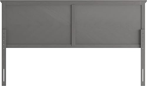 Miniatura 7 de Flash Furniture Fiona Herring - Cabecera ajustable de madera para marcos de cama universales de metal, tamaño King, color gris lavado