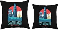 Vista 3 de We Love Santiago De Chile Santiago De Chile Skyline Chilean Pride - Almohada de 18 x 18 pulgadas, multicolor