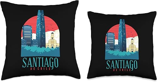 Miniatura 3 de We Love Santiago De Chile Santiago De Chile Skyline Chilean Pride - Almohada de 18 x 18 pulgadas, multicolor