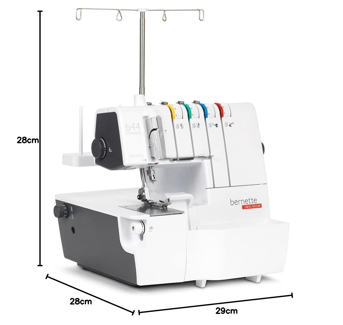 Bernette 44 Funlock | La máquina de overlock económica para principiantes incluye 15 puntadas