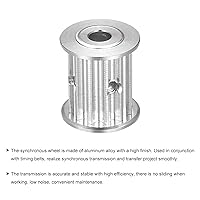 Vista 4 de MECCANIXITY 5M 12Teeth Polea de distribución de rueda síncrona correa de transmisión sin paso 0.197 in paso 0.197 in diámetro para correa, impresora