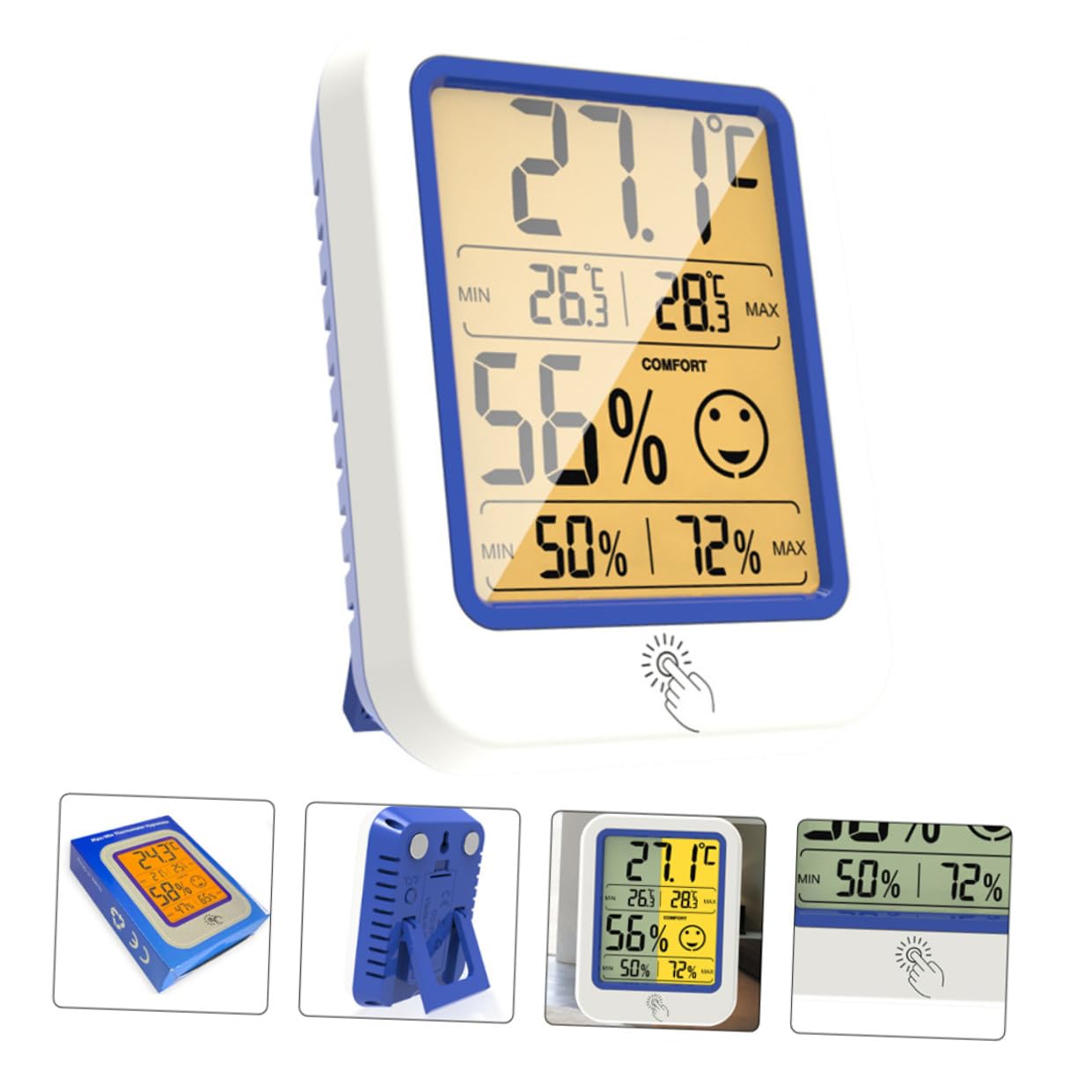 UPKOCH Lot De 3 Thermomètres Hygromètres Numériques Pour La Maison Thermomètre D'Intérieur Hygromètre D'Intérieur Mini Hygromètre Thermomètre Température En Plastique