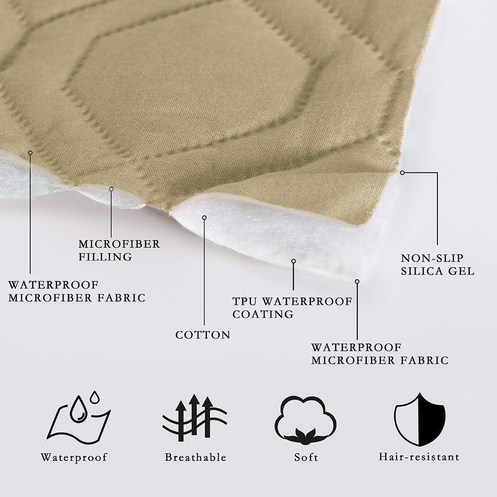 SUNNYTEX Waterproof Dog Bed Cover Dog Mat Pet Pad Pet Blanket for Couch Sofa Bed Mat Anti-Slip Furniture Protrctor