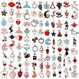 Uso Múltiple: Se puede usar para hacer collares navideños, pulseras, aretes, llaveros, colgantes de bolsos, colgantes de cadenas de suéteres, adornos, tarjetas de escolta, álbumes de recortes y otras manualidades.