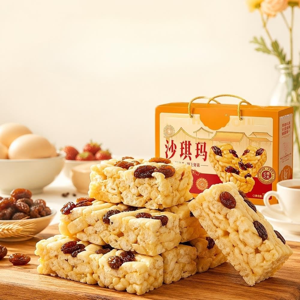 Quadratischer Snack aus weichem, gebackenem Gebäck, 500 g