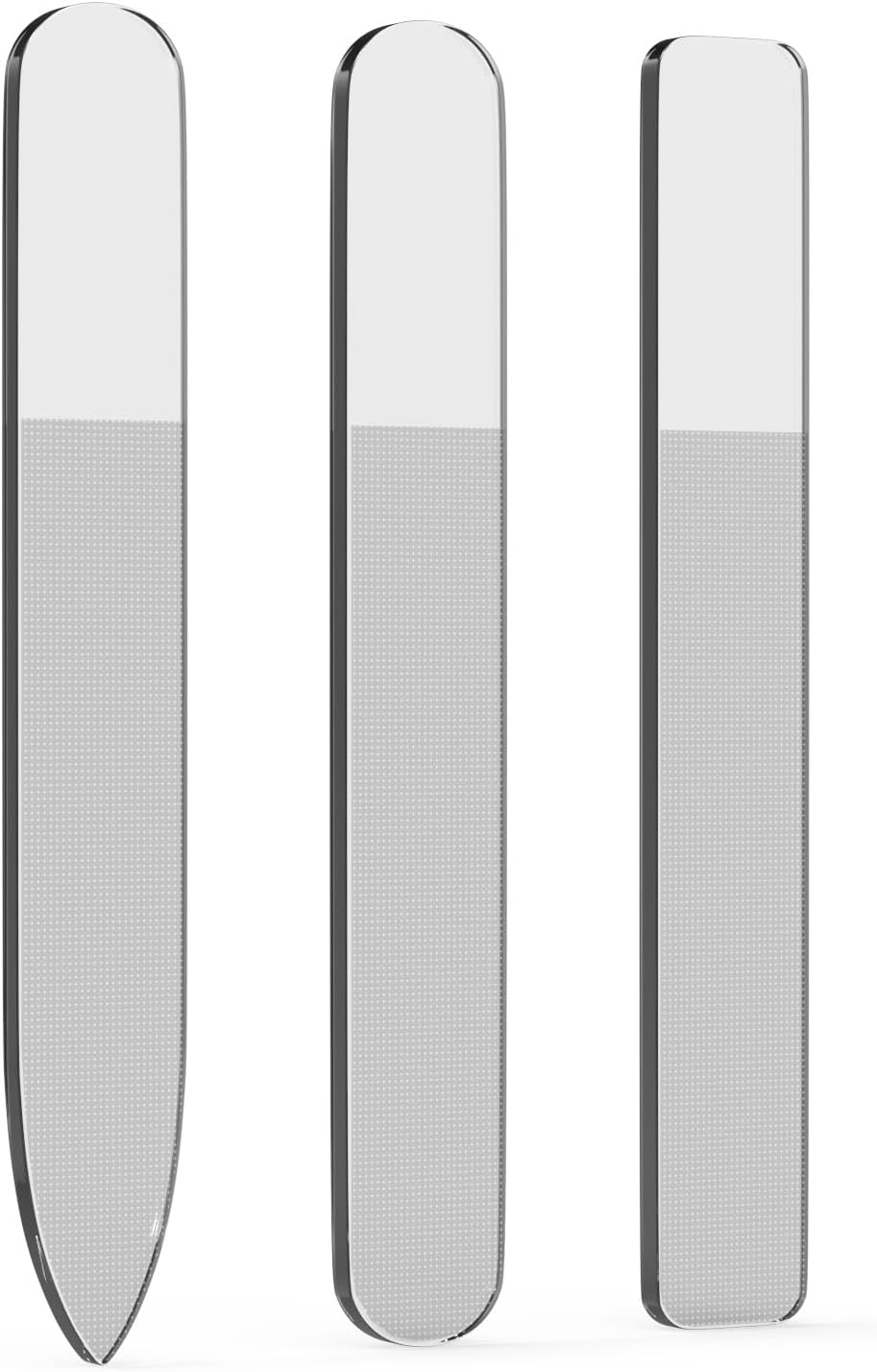 Derlaier Nano Glass Nail File 3‑Pack, Professional Manicure Pedicure Tool
