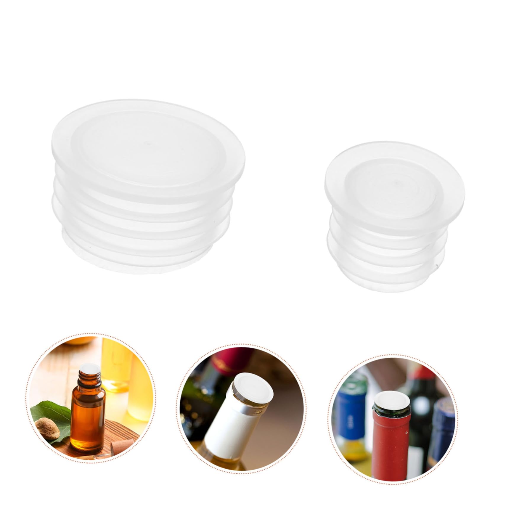 Amazon.co.jp: Hohopeti 200個入り交換用プラ製ボトルキャップ 漏れ 