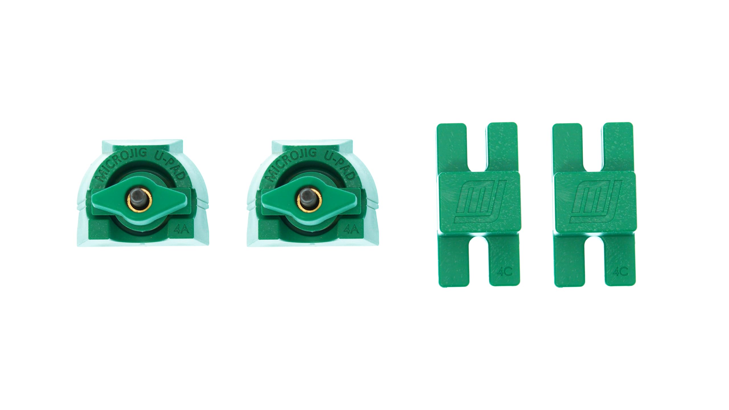MicroJig MatchFit CNC U-Pads, 2-teilig – Niederspanner für zuverlässige Werkstückspannung, flexibel mit Höhenadapter, ABS Kunststoff
