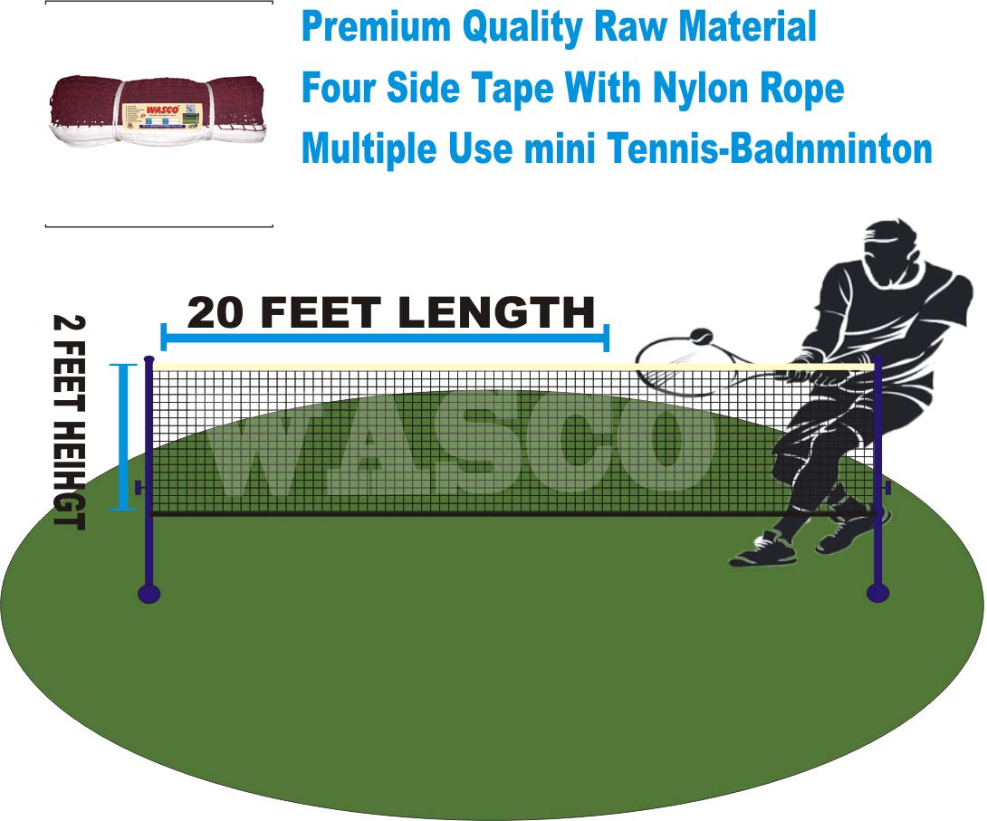 Wasco Pro Badminton Net Maroon Color 1