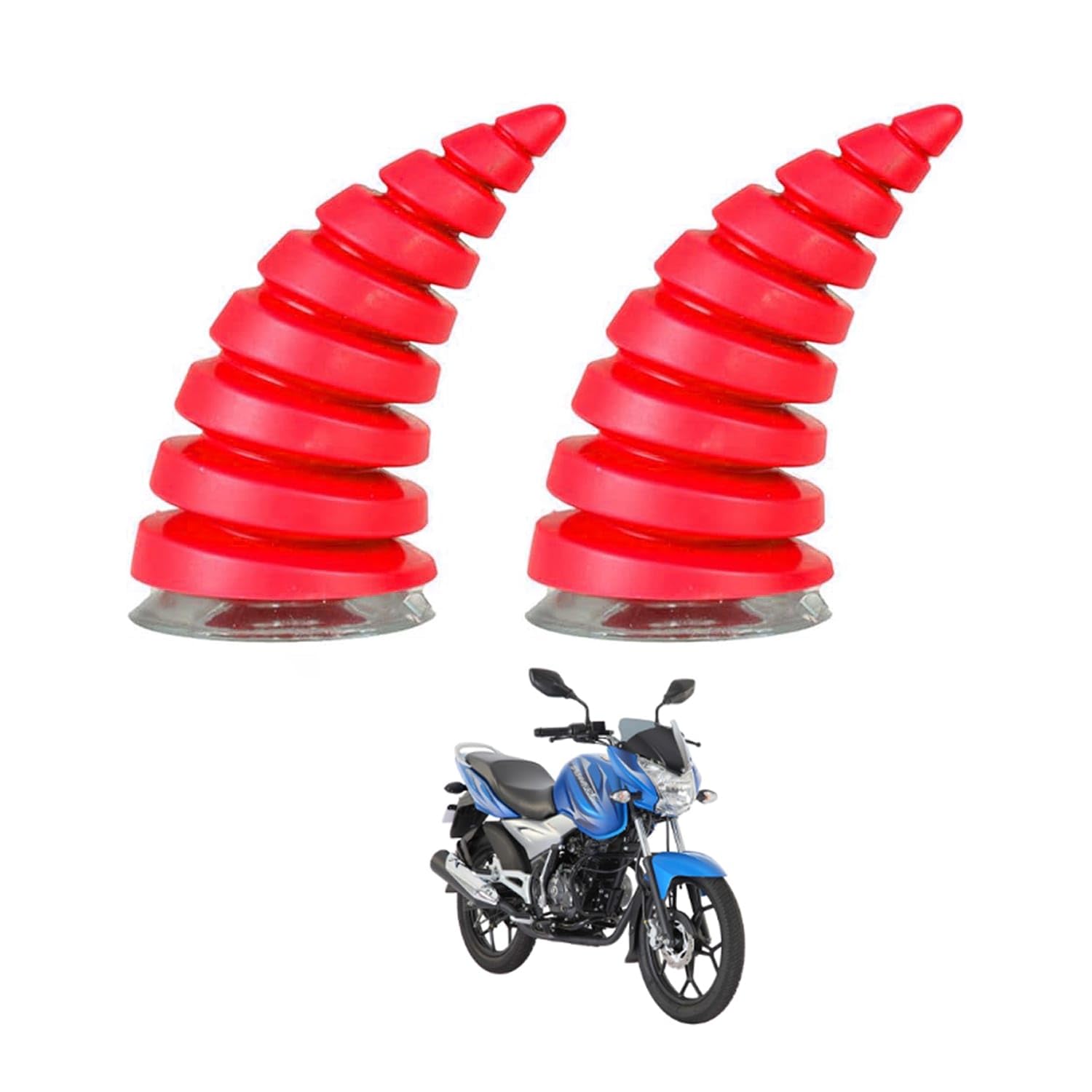 2PCS Motorcycle Helmet Horns – Universal Suction Cup Helmet Accessories for Motorbike, Scooter & Bicycle Helmets – Stylish & Durable Design Compatible with -Di-scover-125-DTS-i-image-29