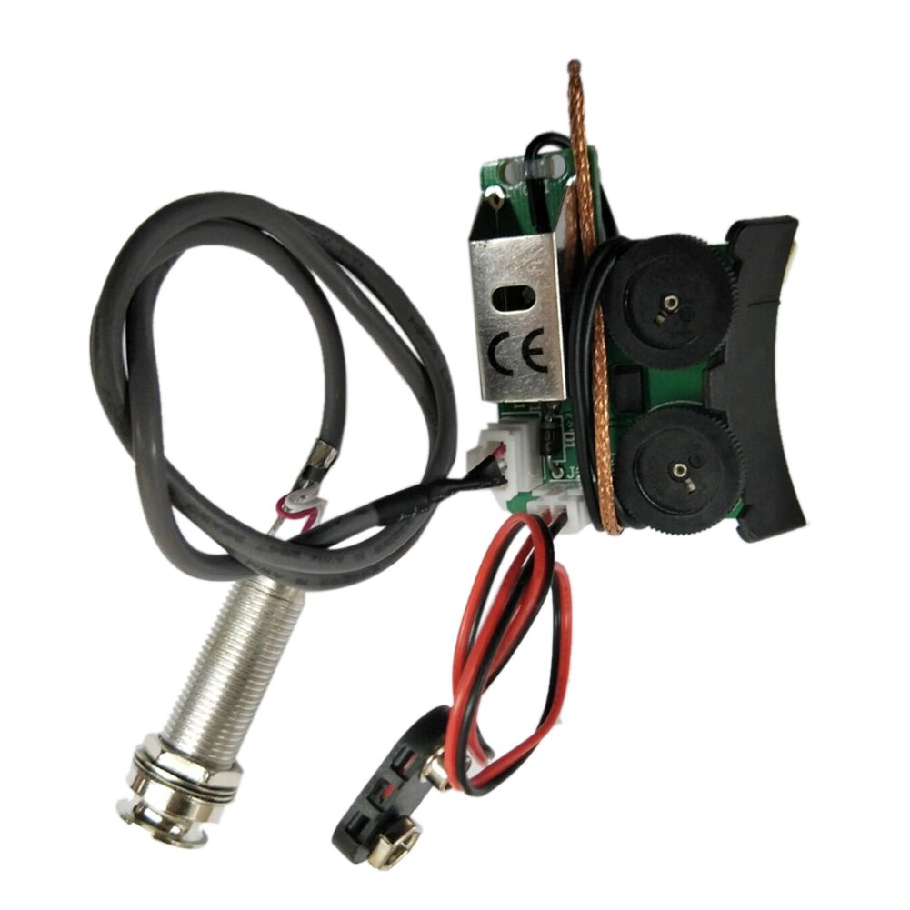 Doumneou Under Saddle Piezo Onboard Preamp System for Acoustic Guitar, Black, 146155