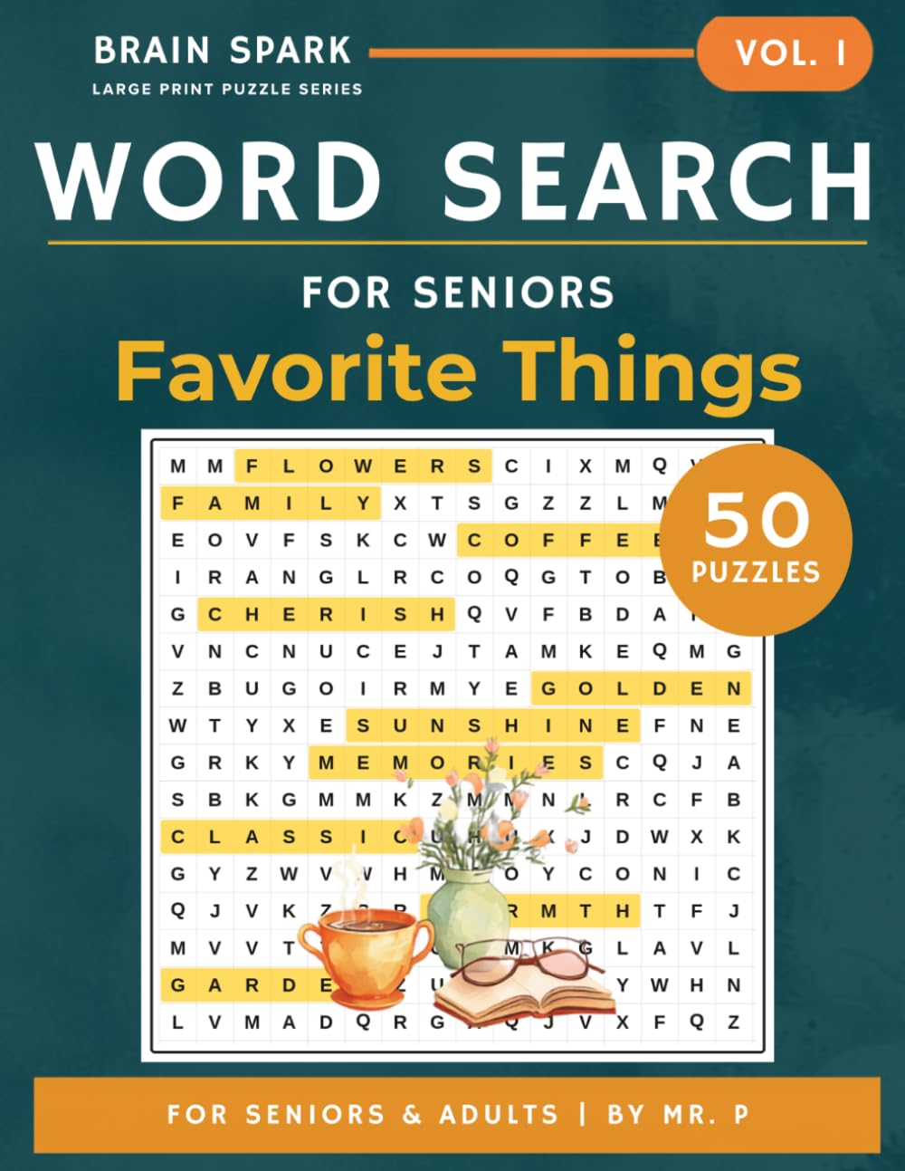 Large Print Word Search for Seniors: Favorite Things: Favorite Things: 50 Large Print Puzzles for Seniors — Nature, Golden Era, American Pride & More | Big Bold Letters, Answer Key