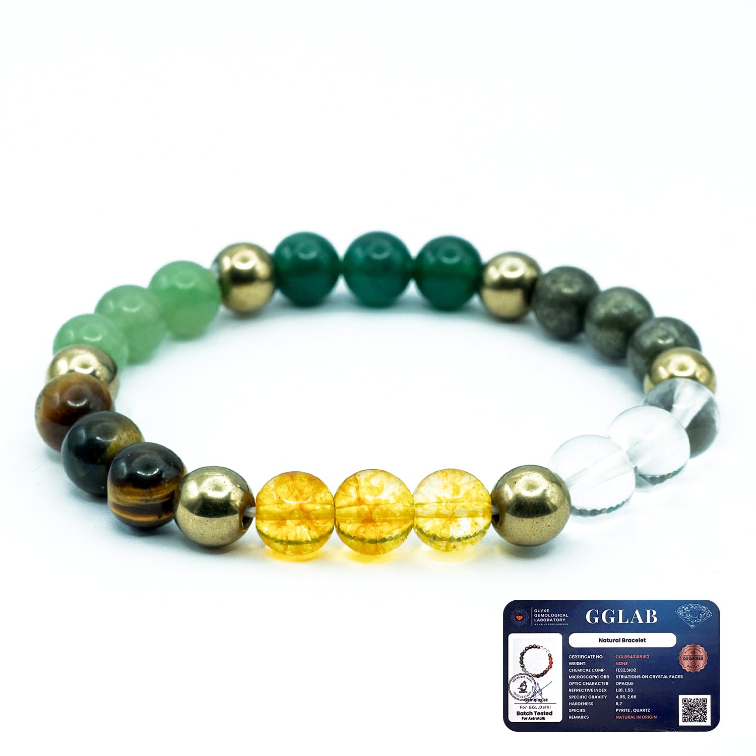 Astrotalk Dhan Yog Bracelet | Attracts Wealth & Financial Prosperity | Pyrite, Citrine, & Aventurine bracelet | Astrology Dhanyog Bracelet for Men & Women | Certificate of Authenticity Astrotalk Dhan Yog Bracelet | Attracts Wealth & Financial Prosperity | Pyrite, Citrine, & Aventurine bracelet | Astrology Dhanyog Bracelet for Men & Women | Certificate of Authenticity