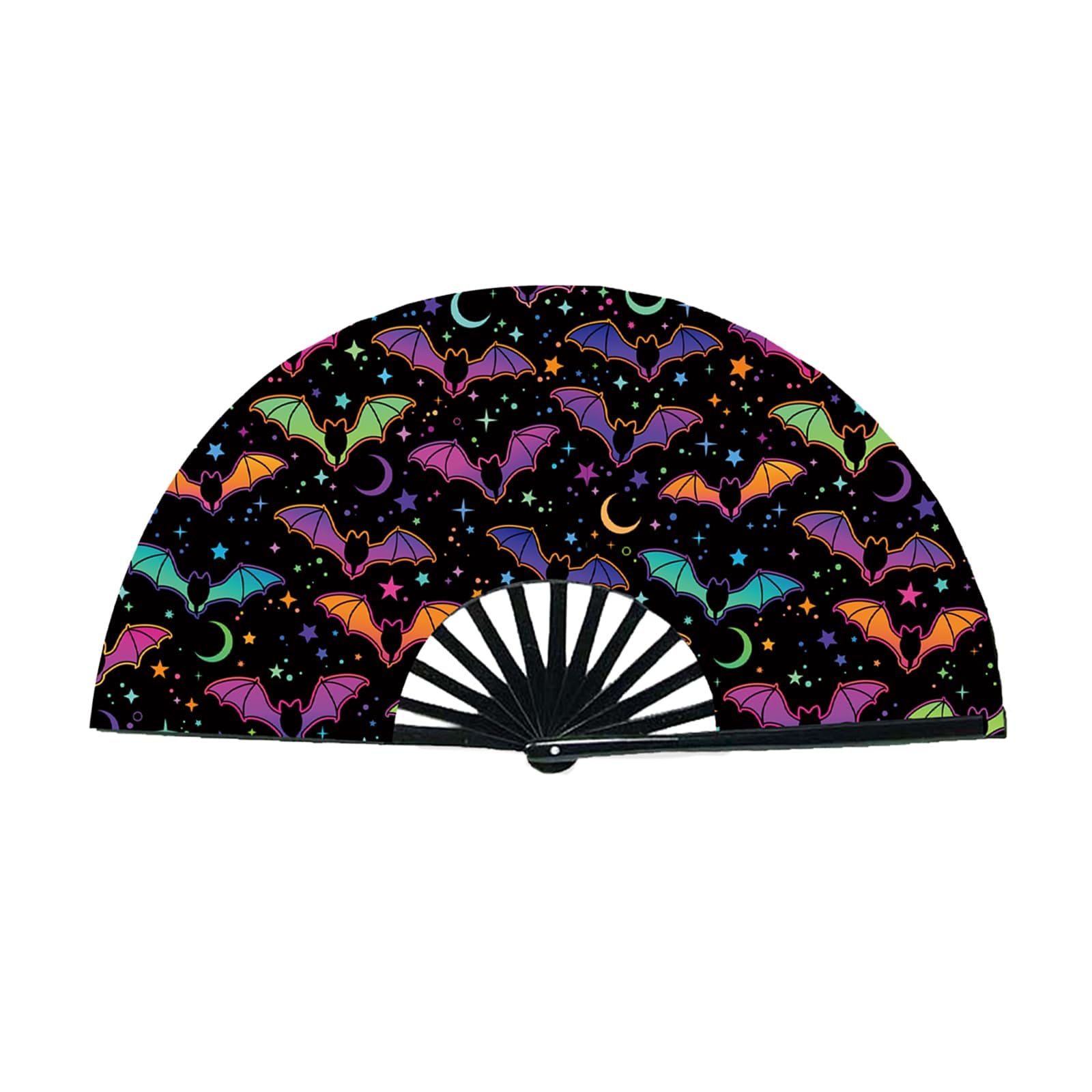 Nogsay Handfächer,Faltfächer Bambus Oxford Kungfu Rave Fächer Groß,Faltbare Hand Fan Chinesische Japanese Deko Sommer Fecher für Hochzeit,Party,Tanz,Musikfestival,Leistung