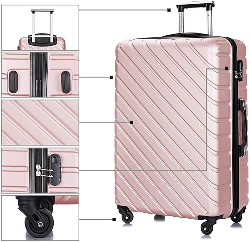 Miniatura 5 de Apelila - Juego de equipaje con 4 maletas con ruedas giratorias con fundas y ganchos gratis en el interior