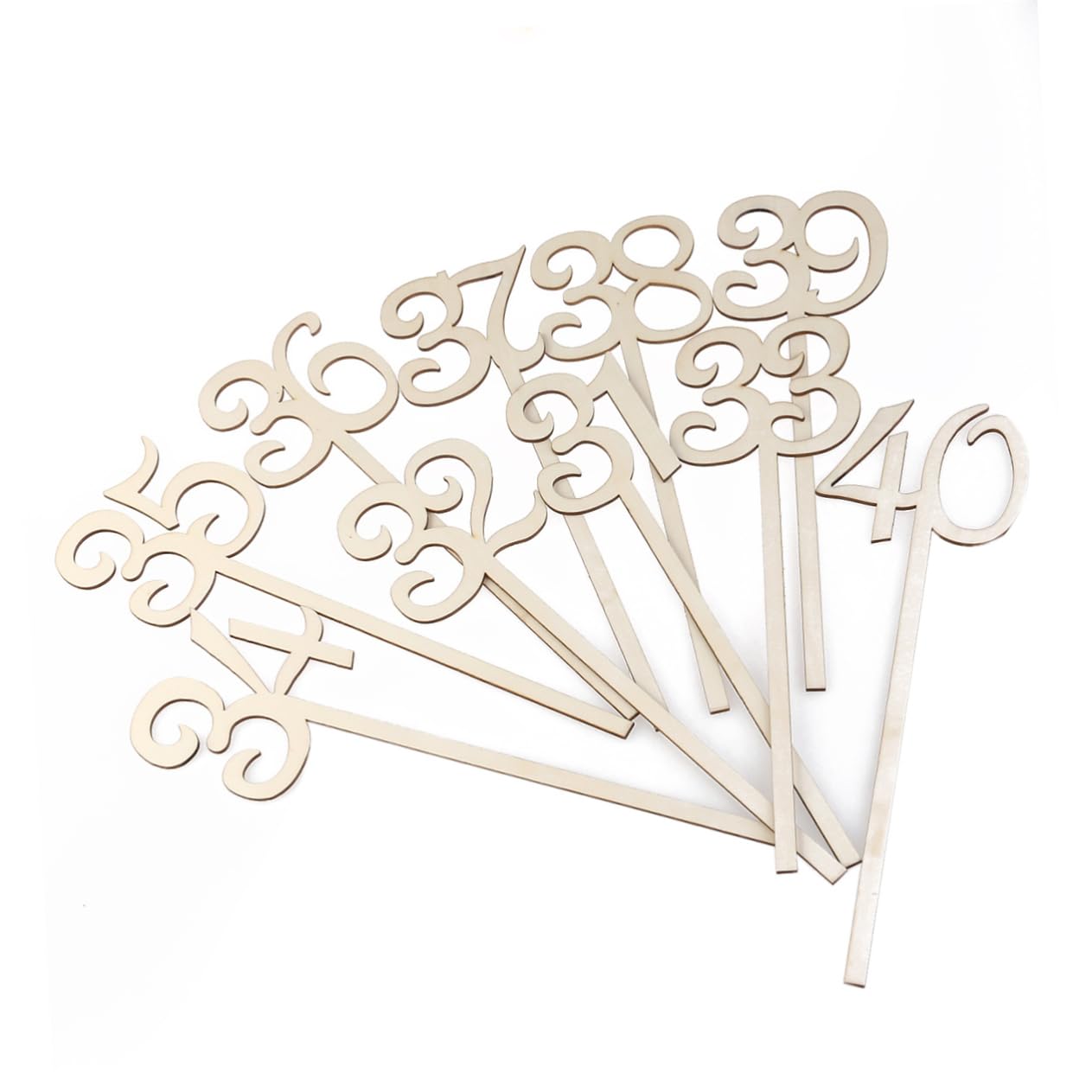 Alipis 10Pcs Wooden Table Numbers with Base for Wedding and Home Decoration for Guest Seating Assignments and Table Marking