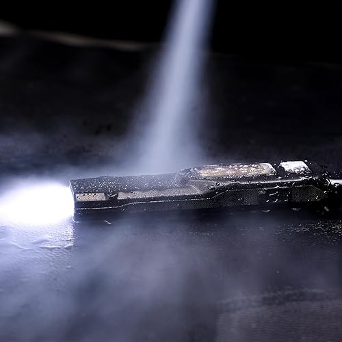 Miniatura 13 de Linterna táctica EDC, linterna plana recargable de 1100 lúmenes con pantalla digital, linterna LED ligera para transporte diario, linterna de