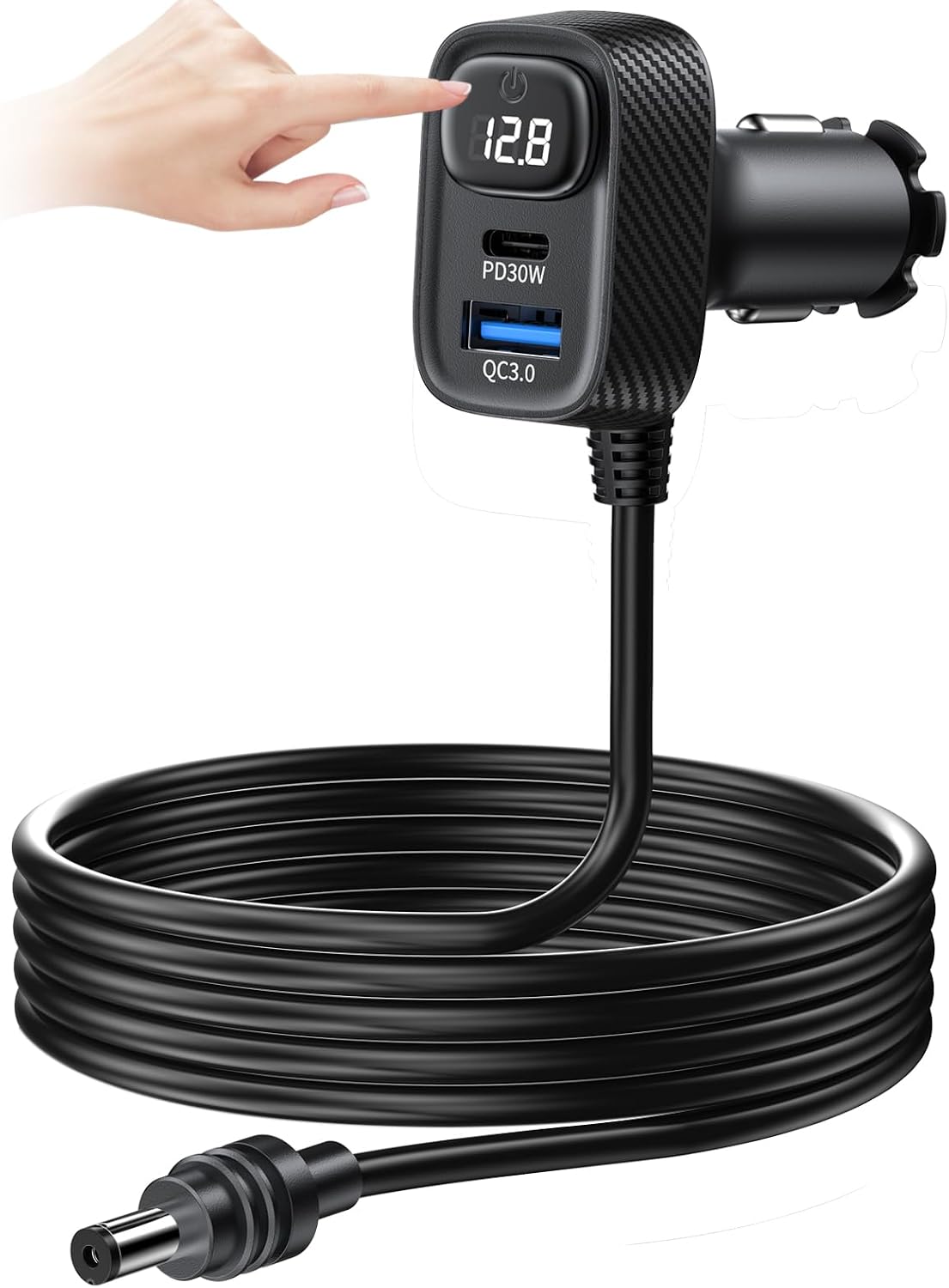 Eugizmo 90W Starlink Mini 3-in-1 Direct Car Adapter for 12V-24V Vehicles