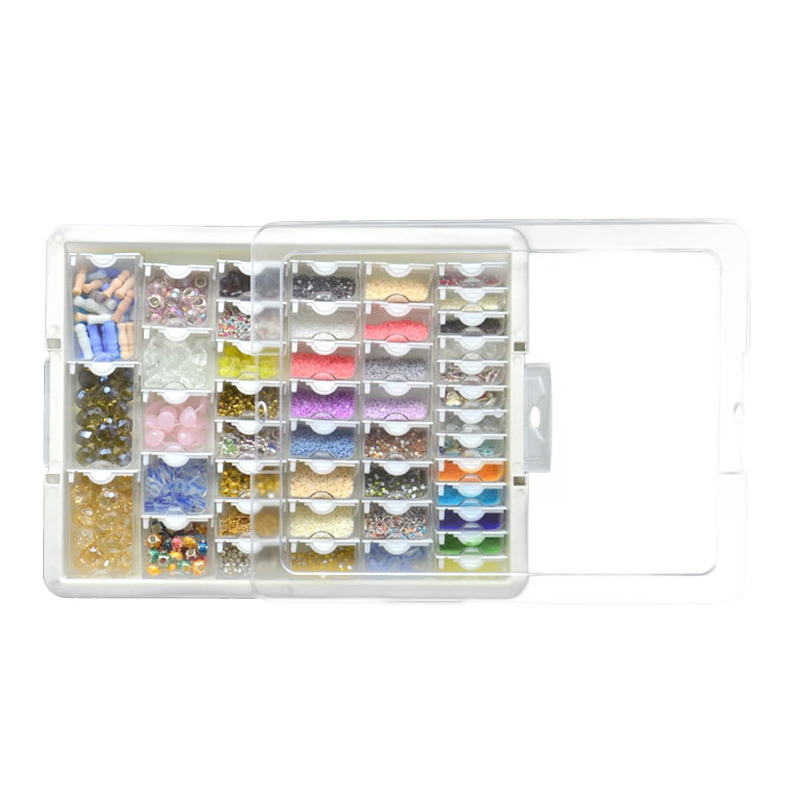 Contenitore per organizer con strass, vetrina trasparente per