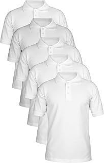 2&5 Pack Back to School Short Sleeve Polo Shirts Uniform Shirts for Kids Kids Polo Junior Golf Shirts School Uniform