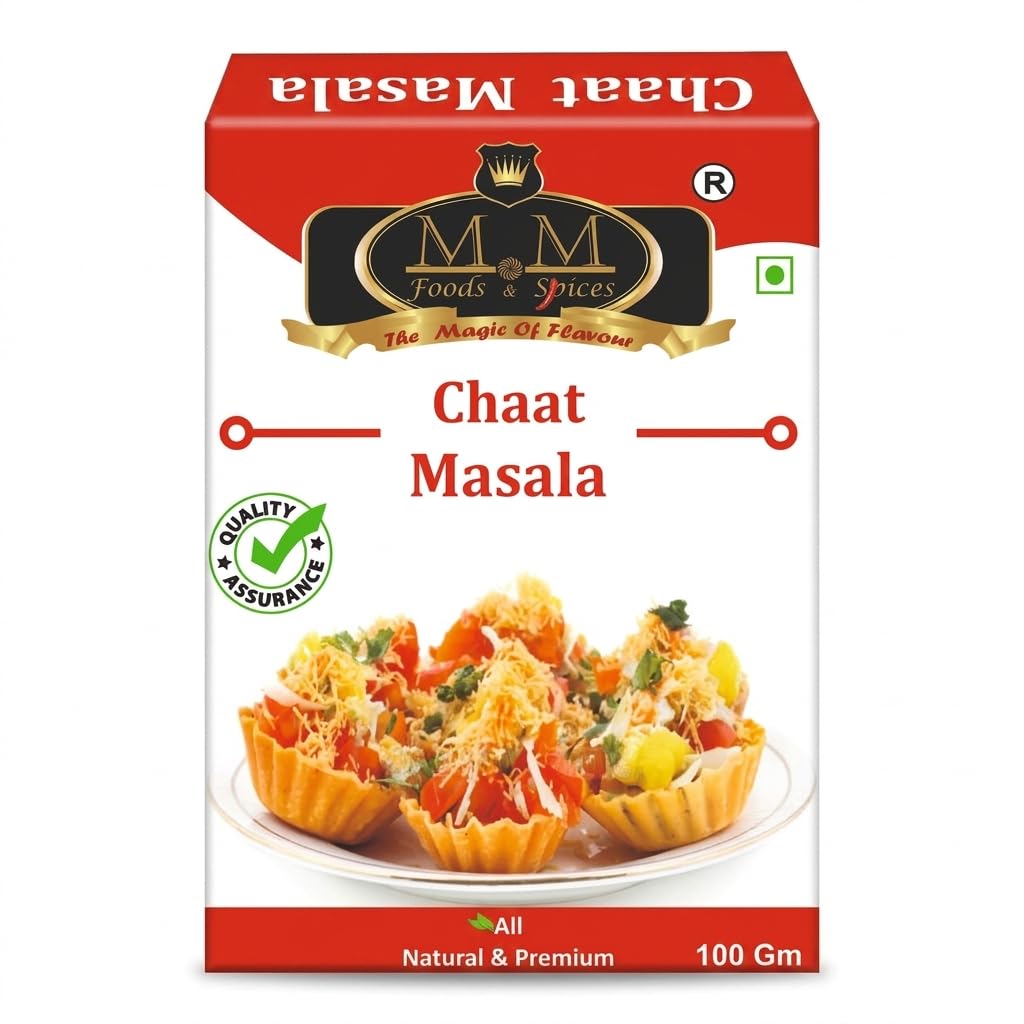 M M Chaat Masala powder, No Onion - No Garlic, Jain Special Masala, 100 gm (Pack of 2) (2, 200)