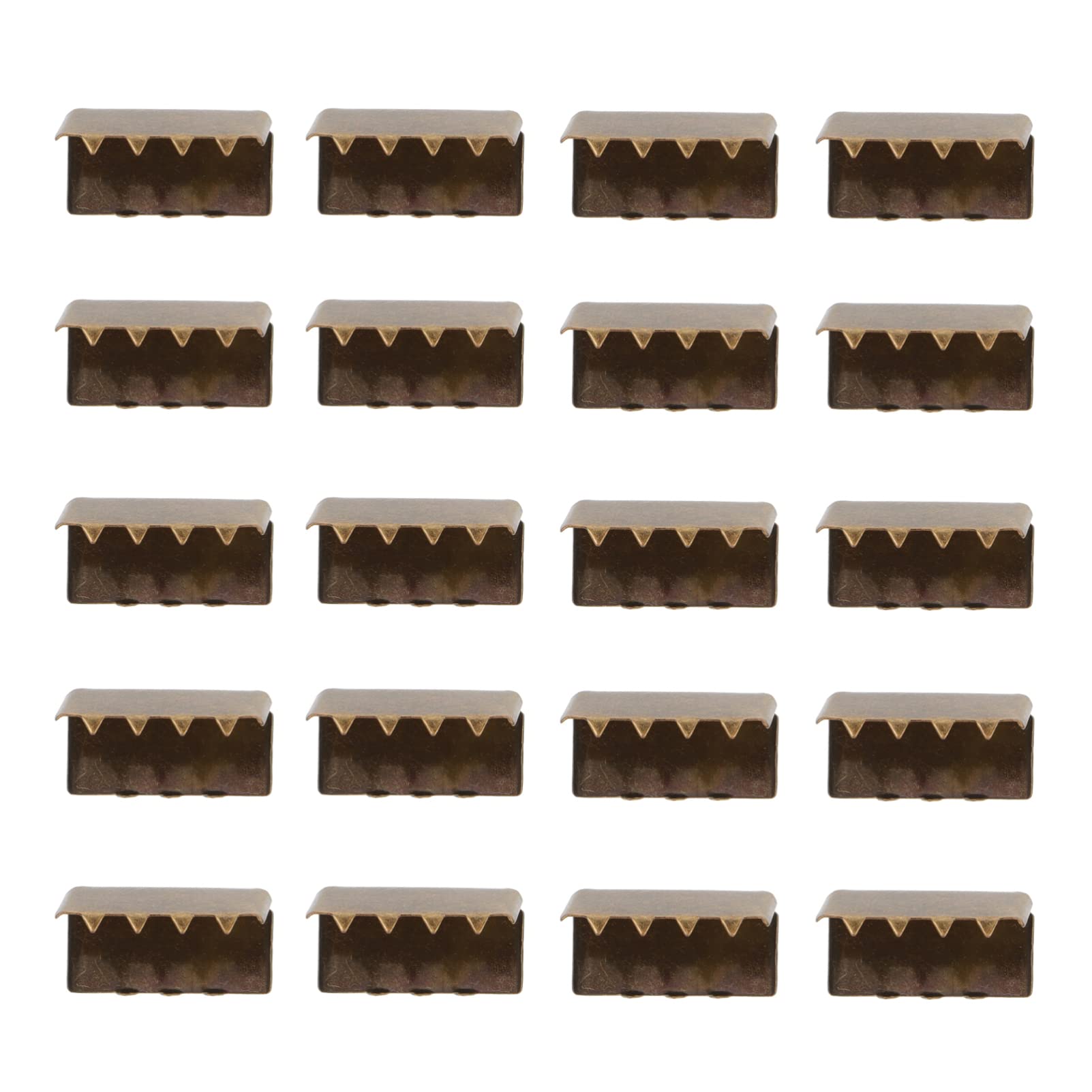 GLSTOY 3sets Metal End Buckles Handbag Strap Clamps Diy Bag Fasteners Silver 20pcs*3